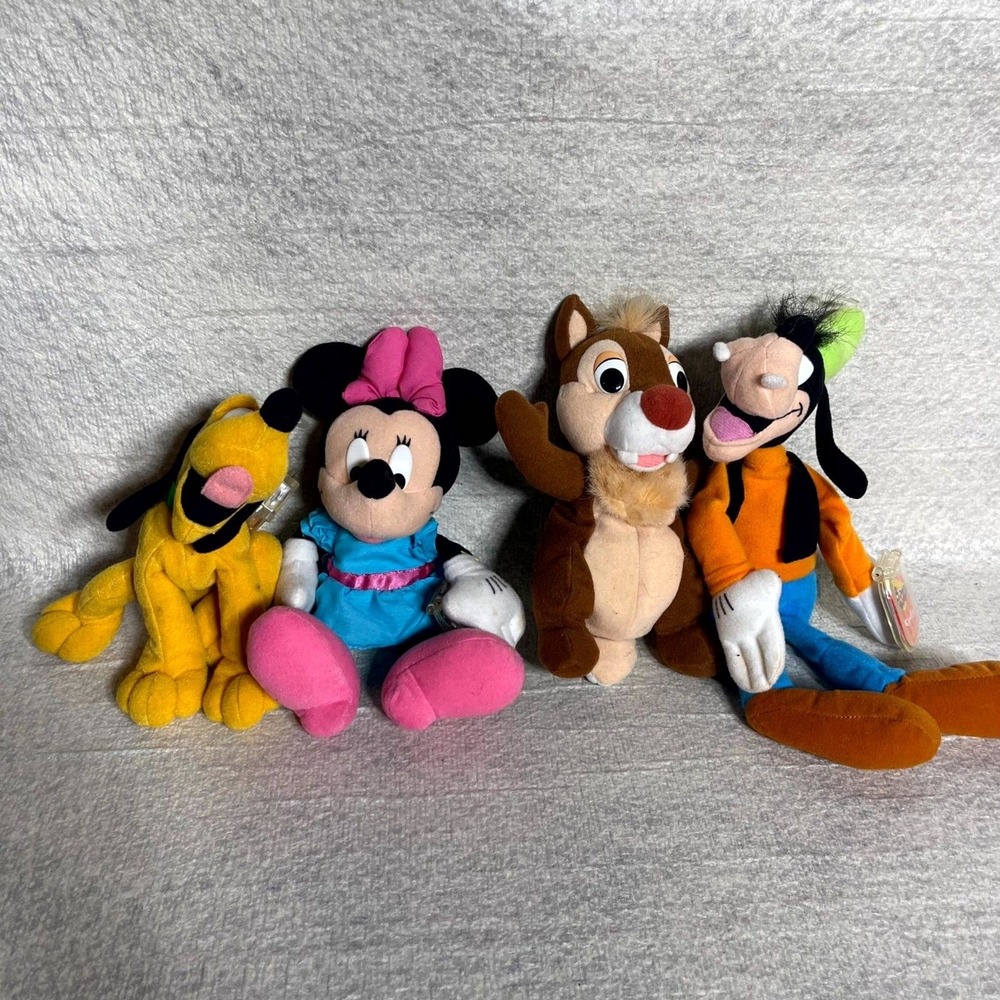 Disney Mickey Mouse Friends Plush Toys Pluto Minnie Mouse Chip Dale Goofy Lot